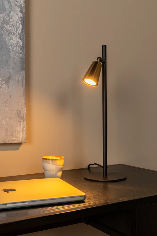 Lucide TIANA - Table lamp - 1xGU10 - Champagne Color | Essential - atmosphere 1